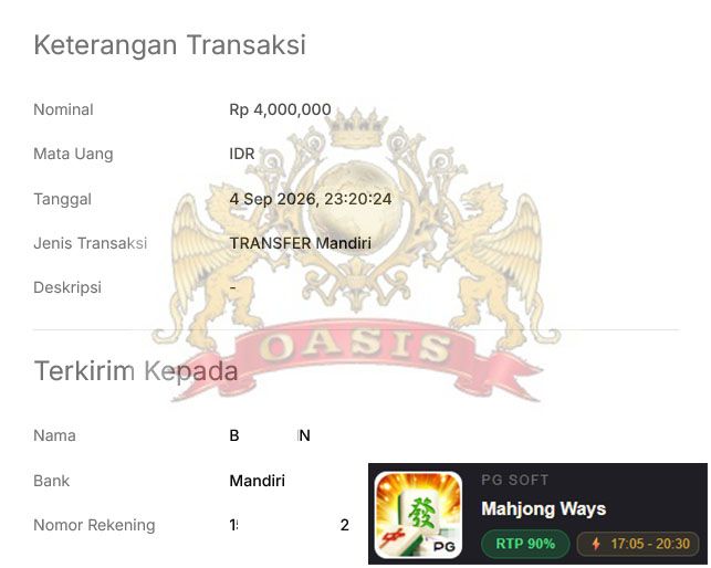 BUKTI JACKPOT OASISTOGEL