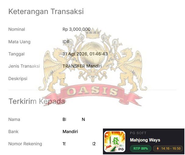 BUKTI JACKPOT OASISTOGEL