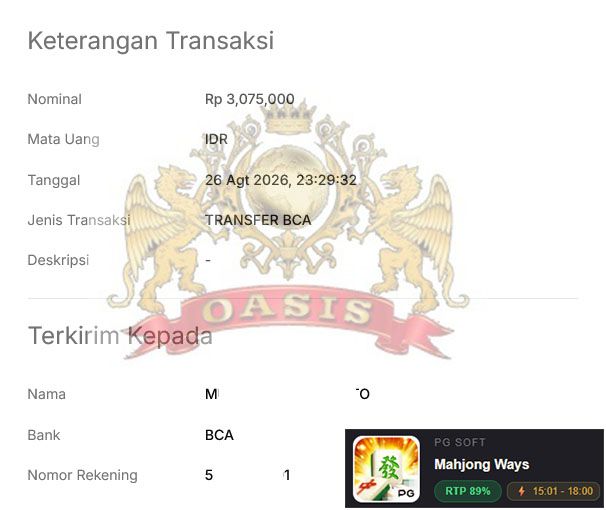 BUKTI JACKPOT OASISTOGEL