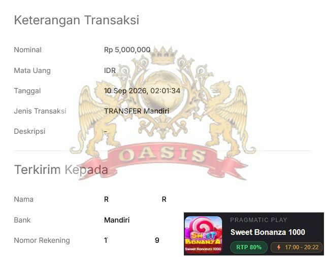 BUKTI JACKPOT OASISTOGEL