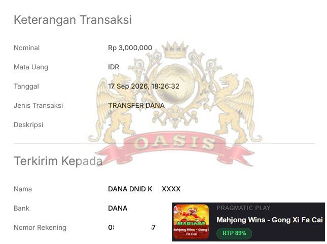 BUKTI JACKPOT OASISTOGEL 