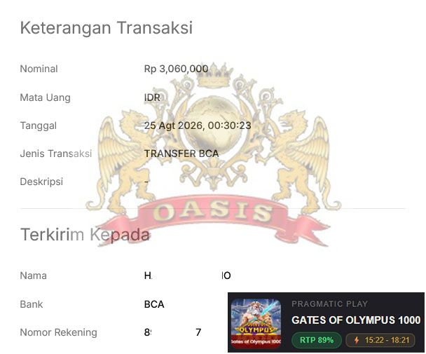 BUKTI JACKPOT OASISTOGEL