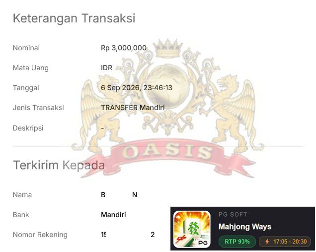 BUKTI JACKPOT OASISTOGEL