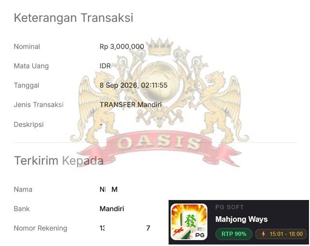 BUKTI JACKPOT OASISTOGEL