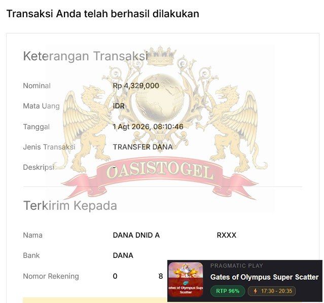 BUKTI JACKPOT OASIS TOGEL