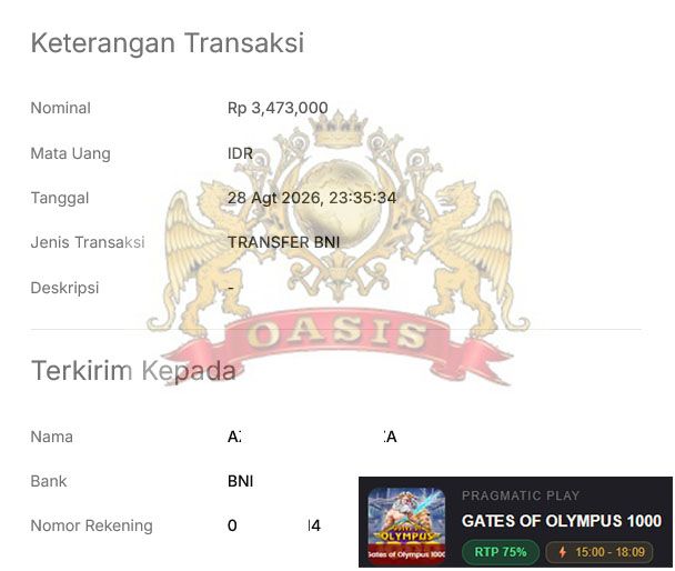 BUKTI JACKPOT OASISTOGEL