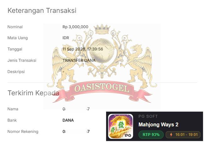 BUKTI JACKPOT OASISTOGEL
