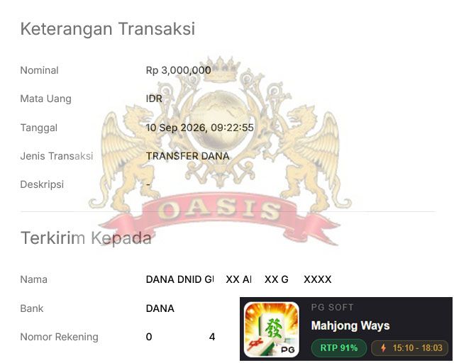 BUKTI JACKPOT OASISTOGEL