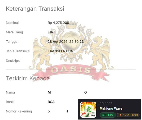 BUKTI JACKPOT OASISTOGEL