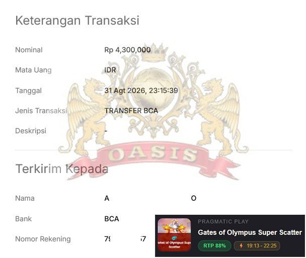 BUKTI JACKPOT OASISTOGEL