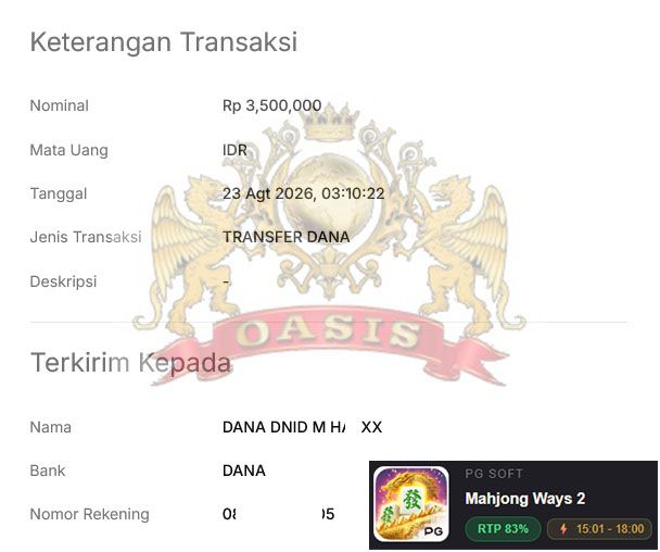 BUKTI JACKPOT OASISTOGEL