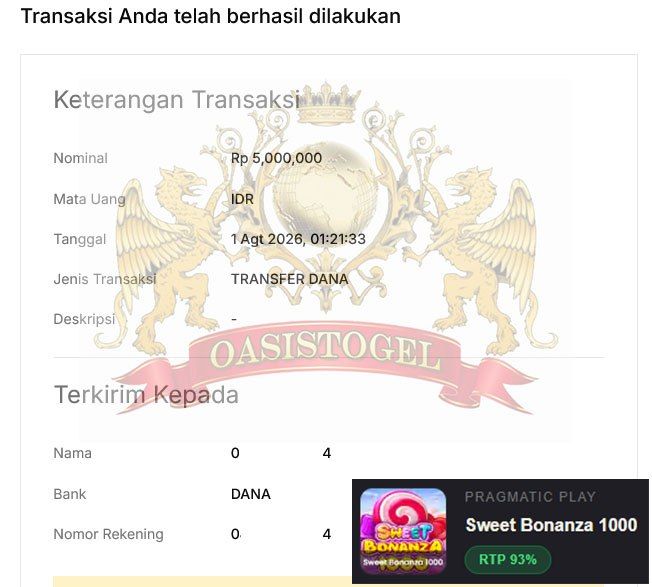 BUKTI JACKPOT OASIS TOGEL