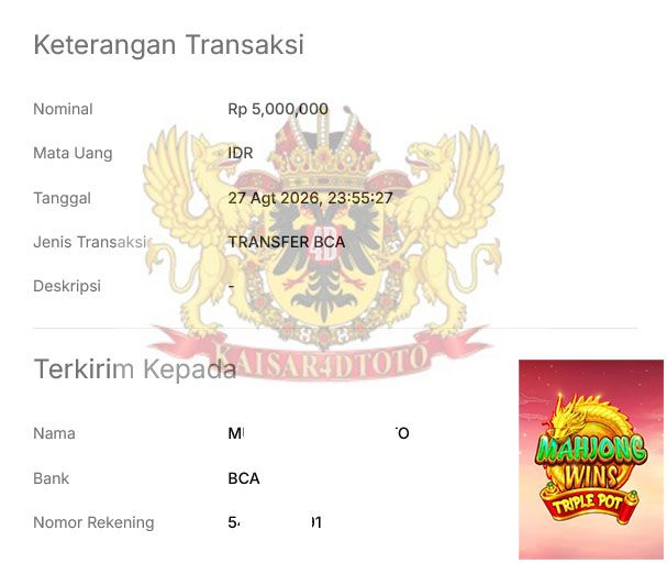 BUKTI JACKPOT KAISAR4DTOTO