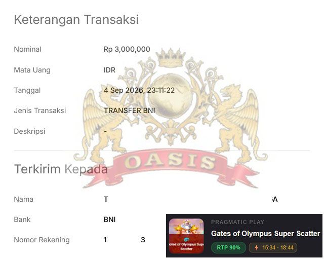 BUKTI JACKPOT OASISTOGEL