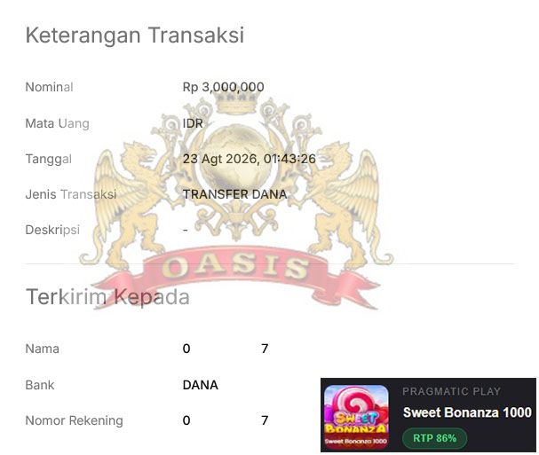 BUKTI JACKPOT OASISTOGEL