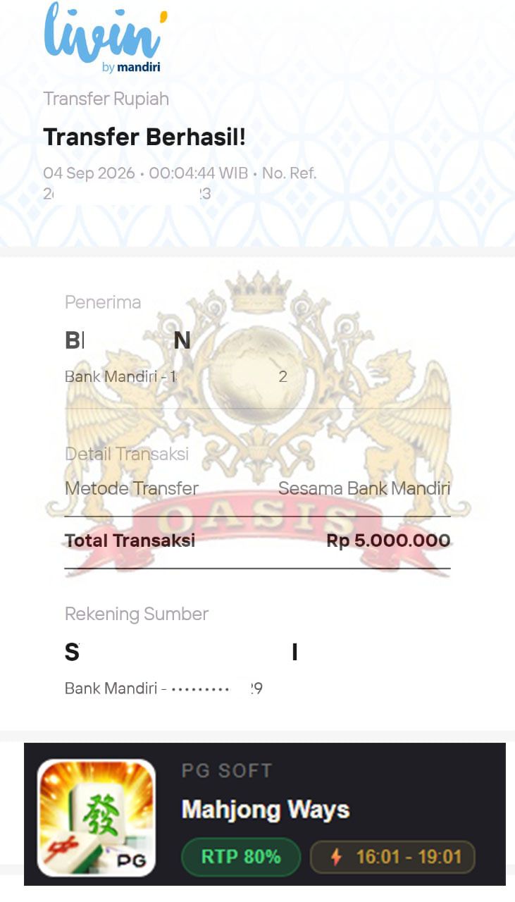 BUKTI JACKPOT OASISTOGEL