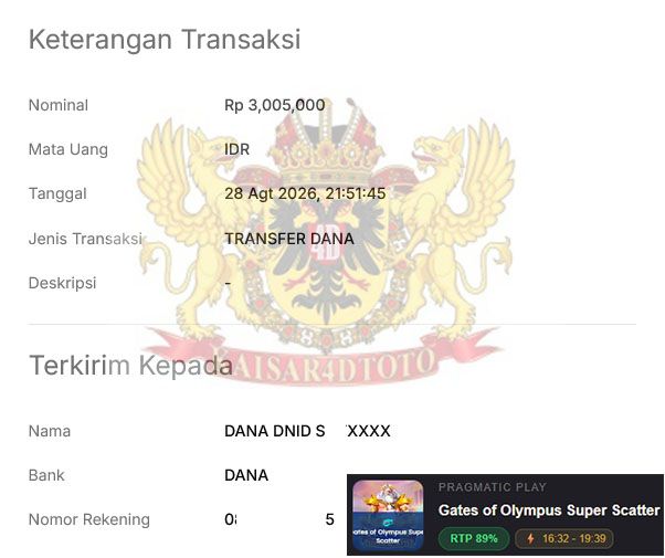 BUKTI JACKPOT KAISAR4DTOTO