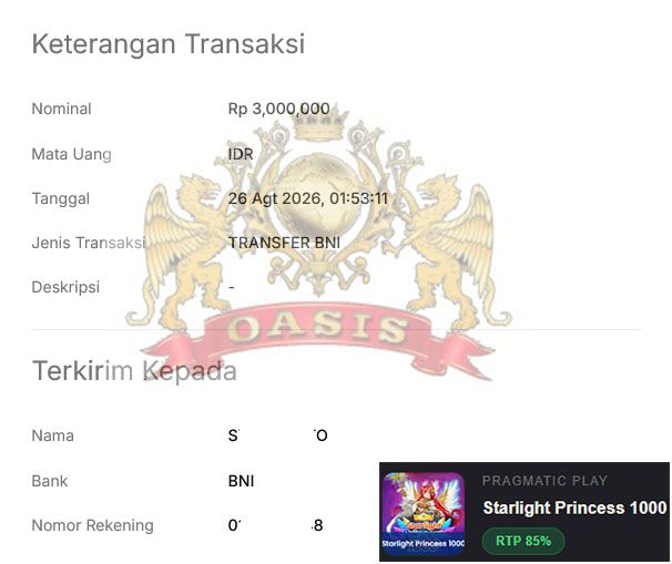 BUKTI JACKPOT OASISTOGEL