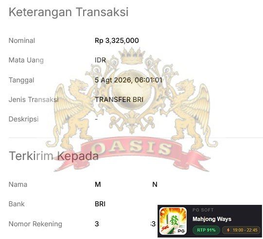 BUKTI JACKPOT OASIS TOGEL