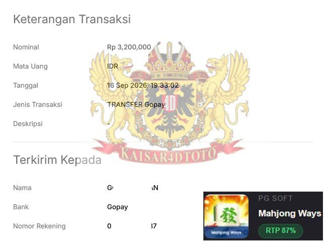 BUKTI JACKPOT KAISAR4DTOTO