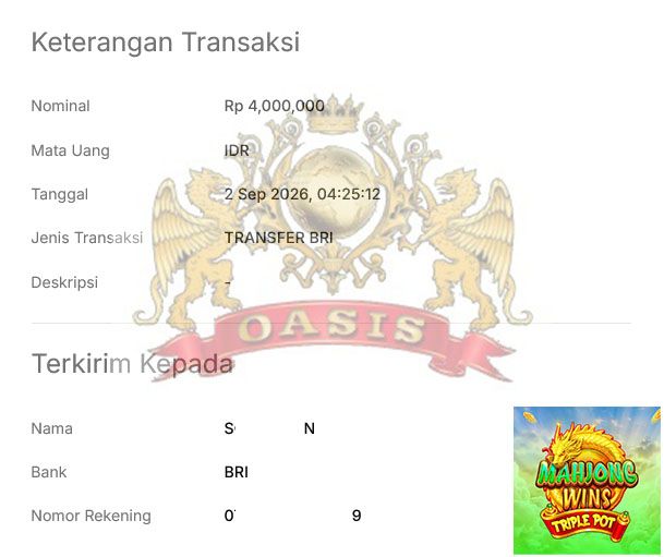 BUKTI JACKPOT OASISTOGEL