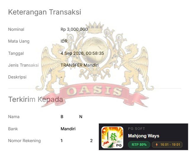 BUKTI JACKPOT OASISTOGEL