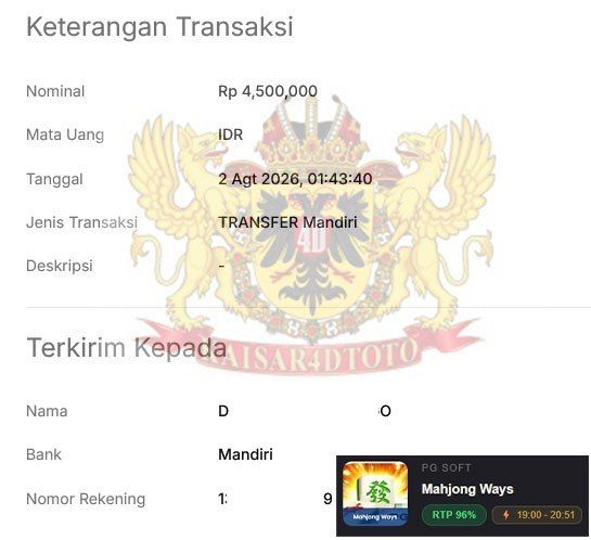 BUKTI JACKPOT KAISAR4DTOTO