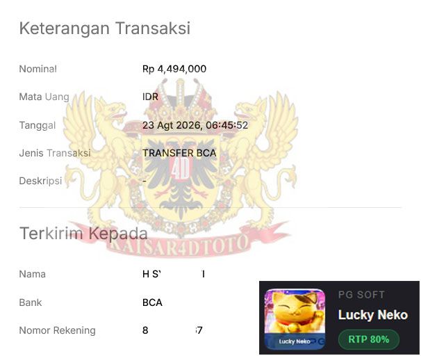 BUKTI JACKPOT KAISAR4DTOTO