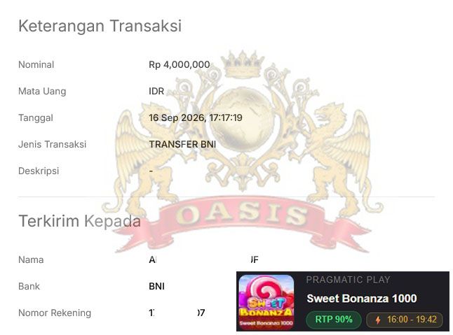 BUKTI JACKPOT OASISTOGEL 