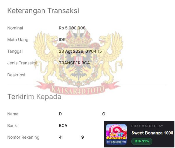 BUKTI JACKPOT KAISAR4DTOTO