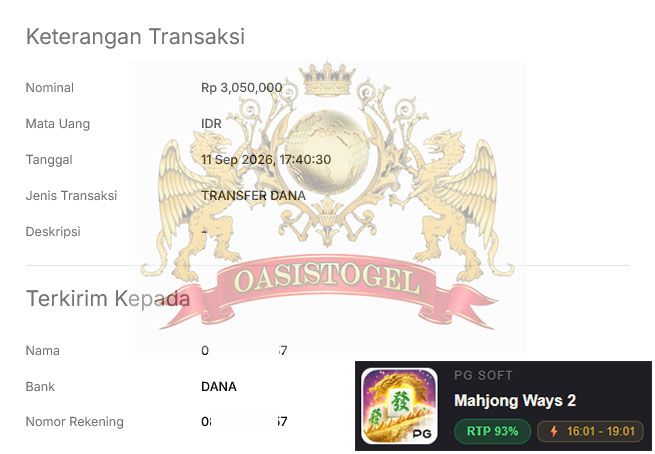 BUKTI JACKPOT OASISTOGEL