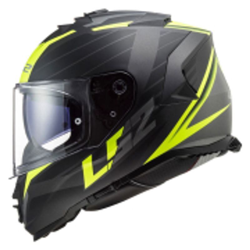 Kaciga LS2 Full Face FF800 STORM II NERVE mat crno žuta sa naočarima thumbnail 2