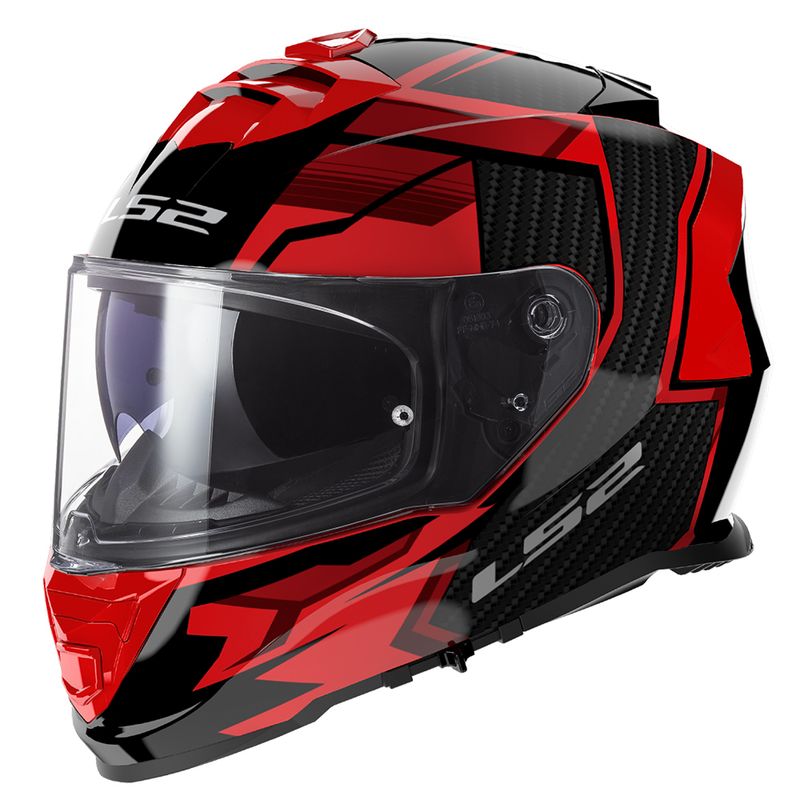 Kaciga LS2 Full Face FF800 STORM II  TRACKER crno crvena sa naočarima - 1