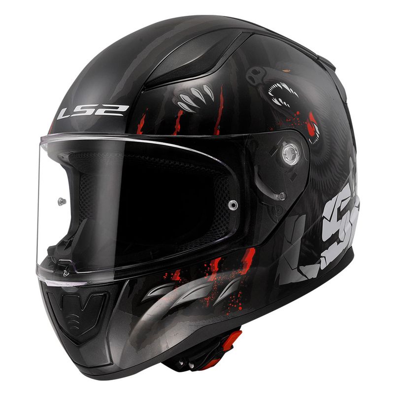 Kaciga LS2 Full Face FF353 Rapid II CLAW crno crvena - 1