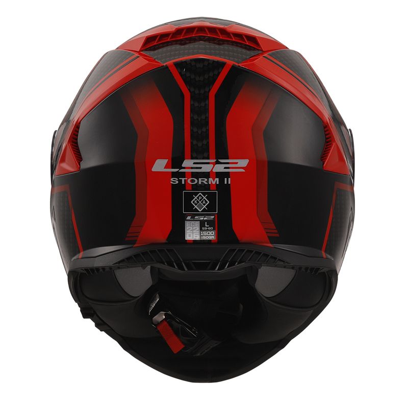 Kaciga LS2 Full Face FF800 STORM II  TRACKER crno crvena sa naočarima thumbnail 3