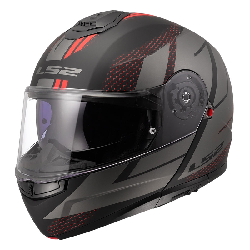 Kaciga LS2 Flip Up FF908 STROBE II CODE crno siva sa naočarima