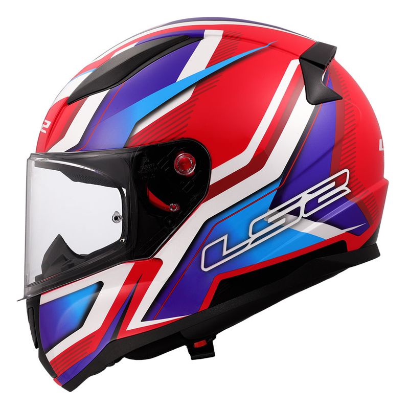 Kaciga LS2 Full Face FF353 Rapid II FLITZ belo plavo crvena thumbnail 2