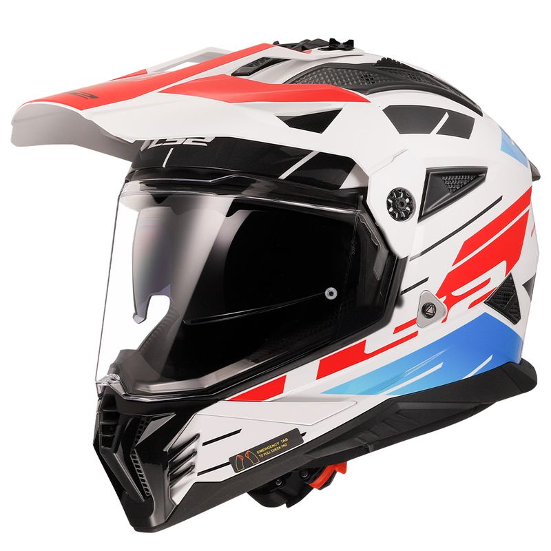Kaciga LS2 Enduro MX702 PIONEER II NAMIB belo plavo crvena - 1