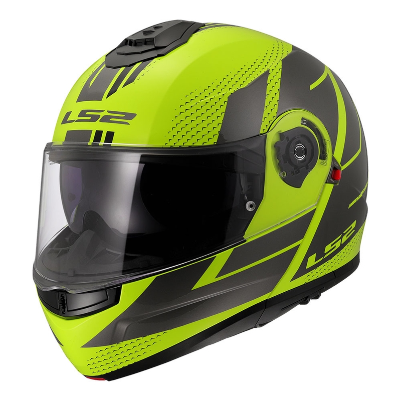 Kaciga LS2 Flip Up FF908 STROBE II CODE žuto siva sa naočarima