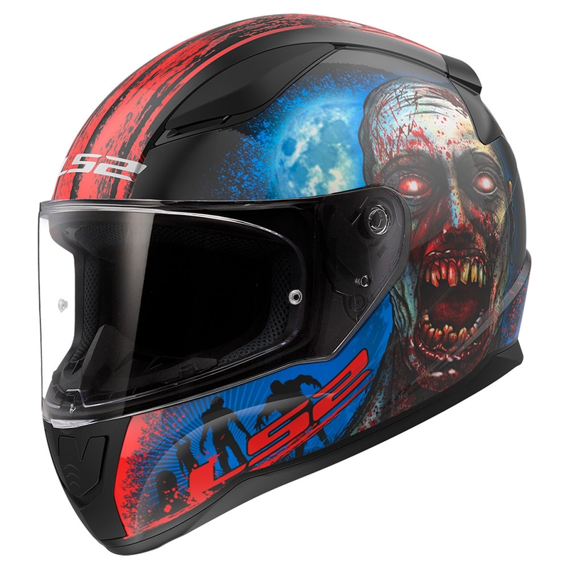Kaciga LS2 Full Face FF353 Rapid II ZOMBIE crno crvena