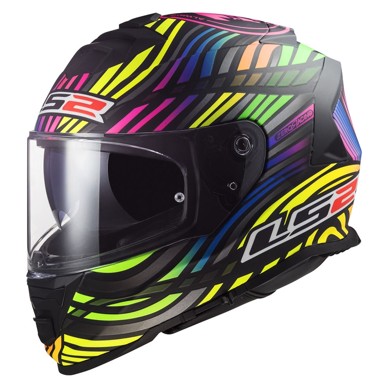 Kaciga LS2 Full Face FF800 STORM POWER mat crna sa duginim bojama sa naočarima