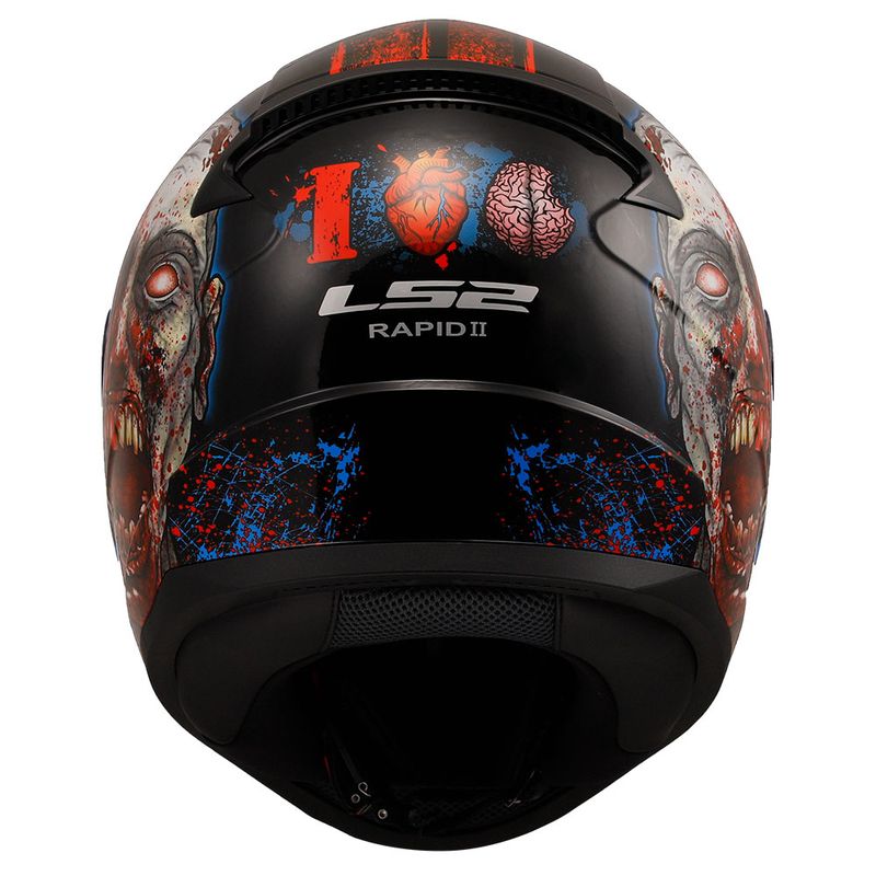 Kaciga LS2 Full Face FF353 Rapid II ZOMBIE crno crvena thumbnail 3
