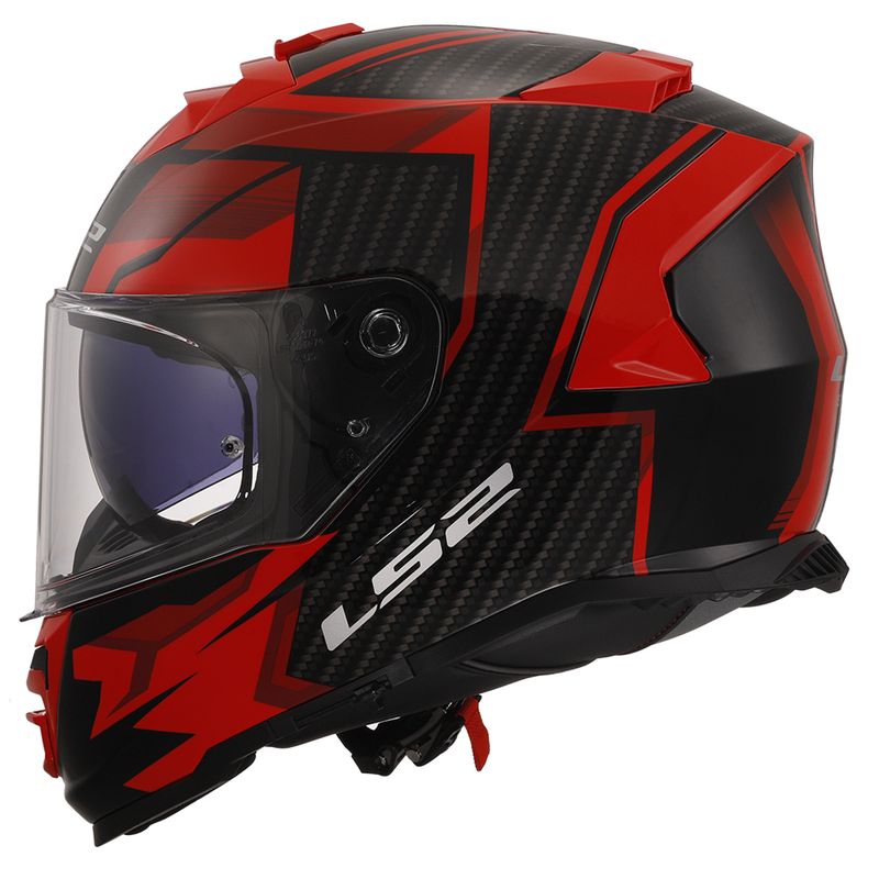 Kaciga LS2 Full Face FF800 STORM II  TRACKER crno crvena sa naočarima thumbnail 2
