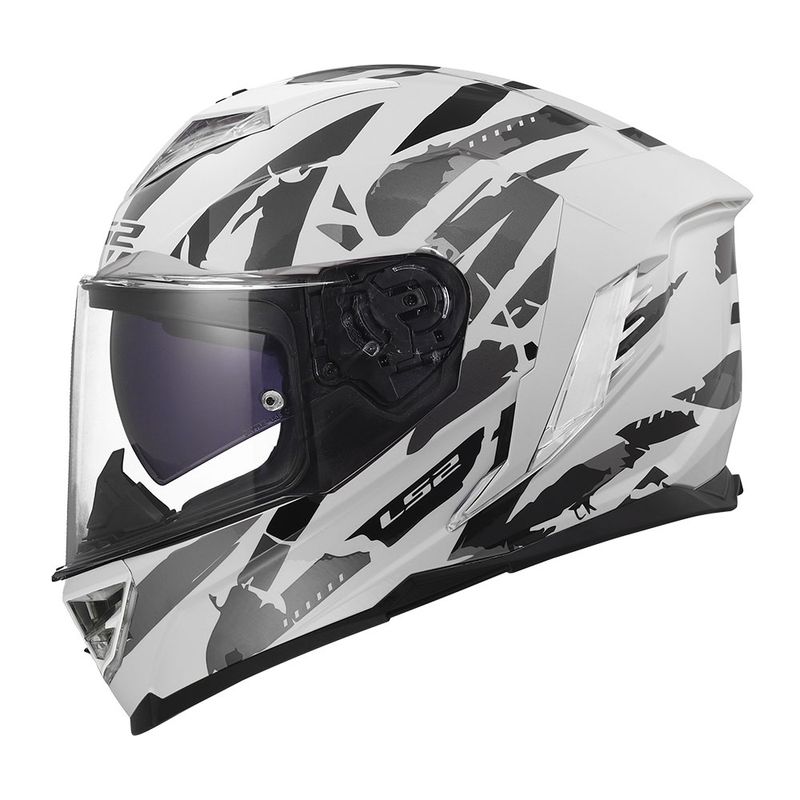 Kaciga LS2 Full Face FF818 STORM III KAOS belo siva