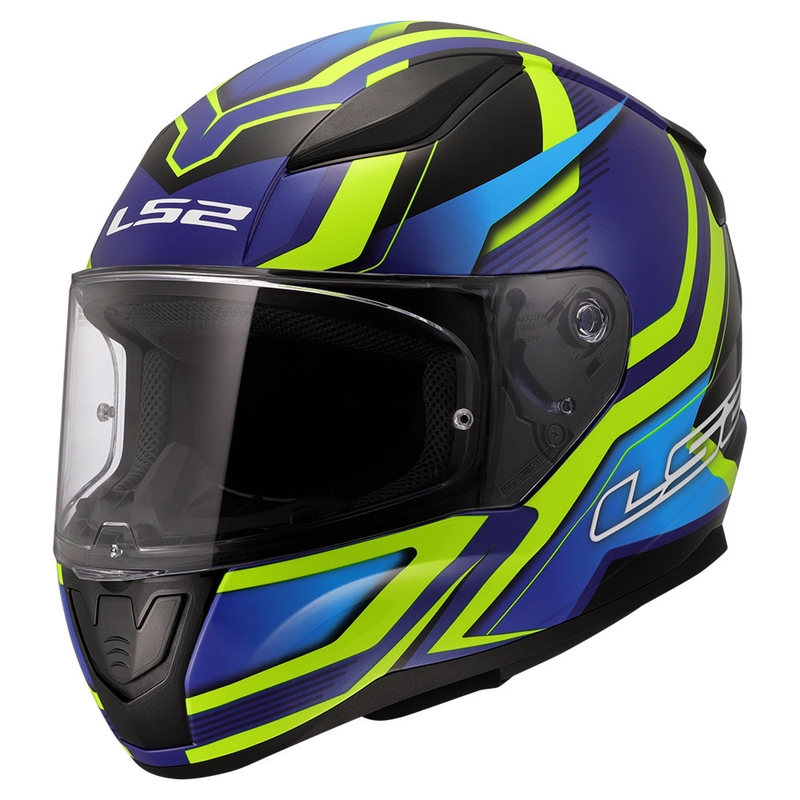 Kaciga LS2 Full Face FF353 Rapid II FLITZ žuto plava