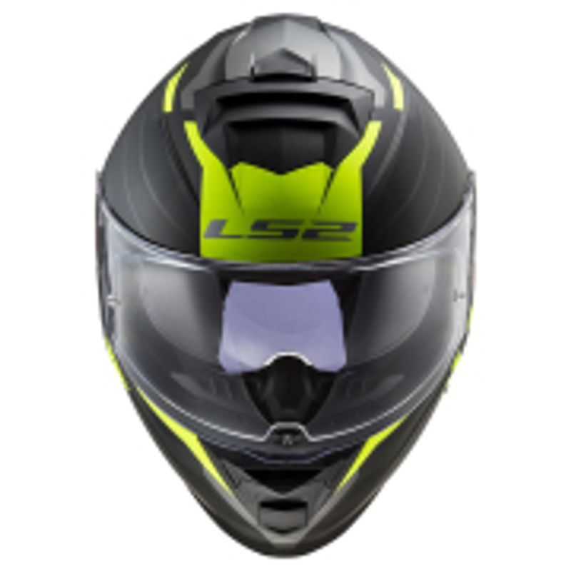 Kaciga LS2 Full Face FF800 STORM II NERVE mat crno žuta sa naočarima thumbnail 3