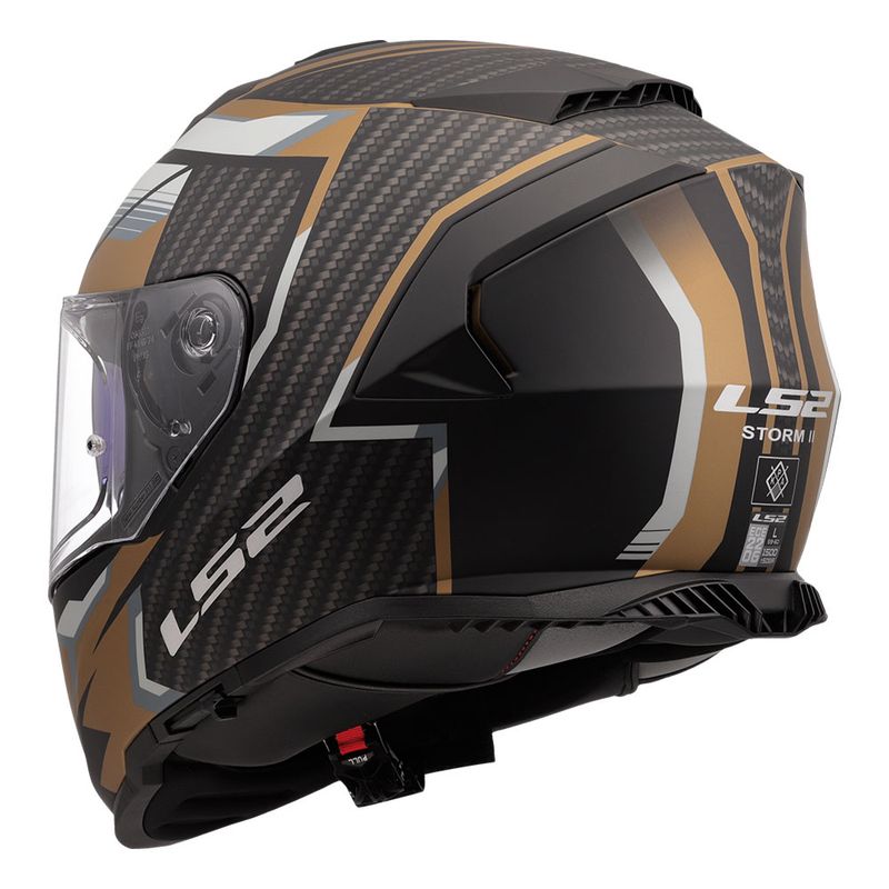 Kaciga LS2 Full Face FF800 STORM II TRACKER crno zlatna thumbnail 3