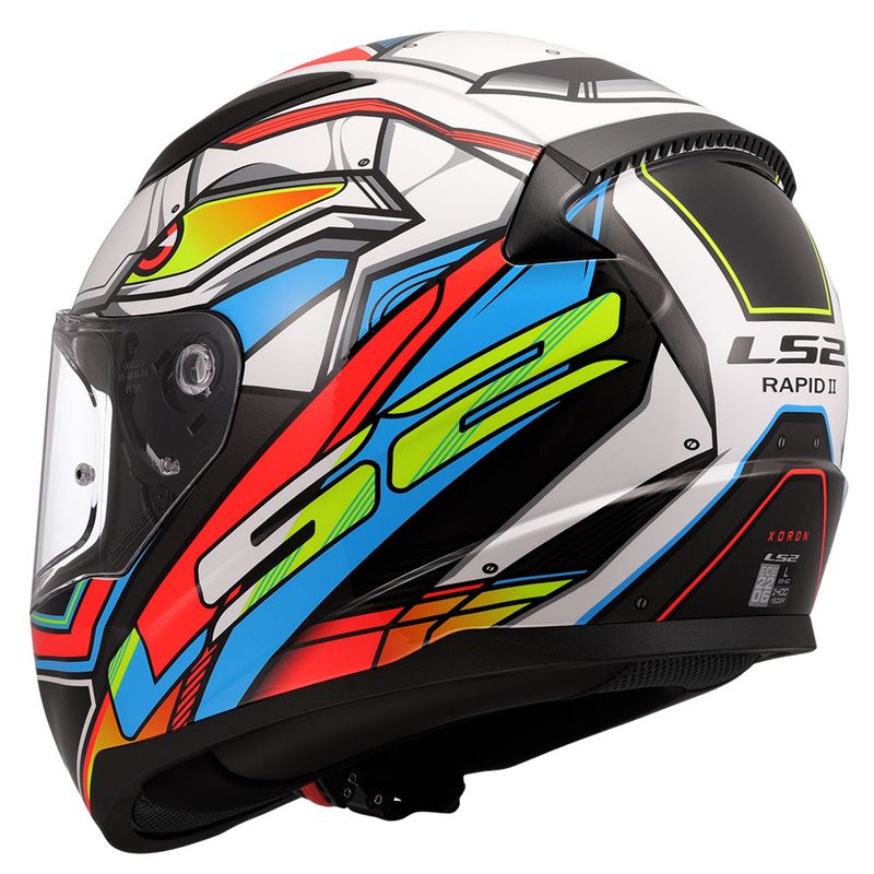 Kaciga LS2 Full Face FF353 Rapid II XDRON belo crvena thumbnail 3