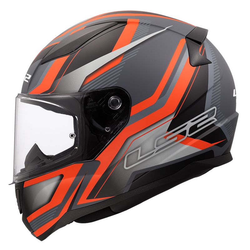 Kaciga LS2 Full Face FF353 Rapid II FLITZ narandžasto siva thumbnail 2