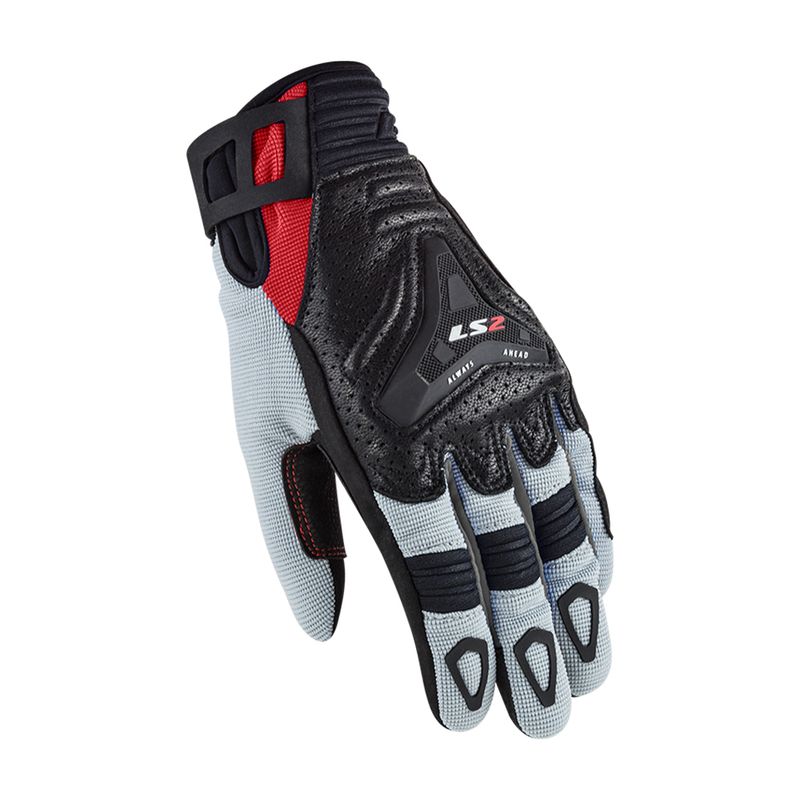 Rukavice LS2 ALL TERRAIN ženske crno sivo crvene - 1